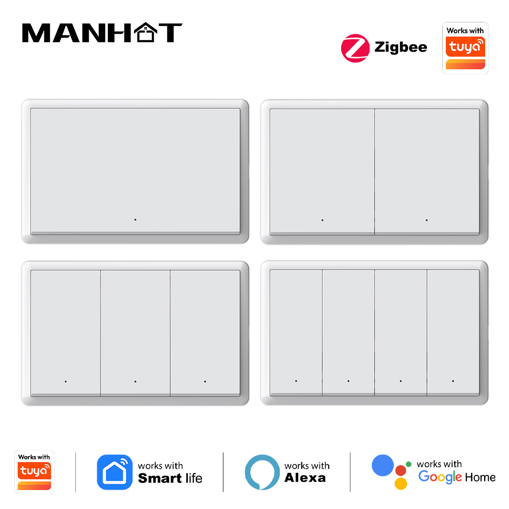 Smart Home Google - Interrupteur intelligent Manhot Zigbee, pas de