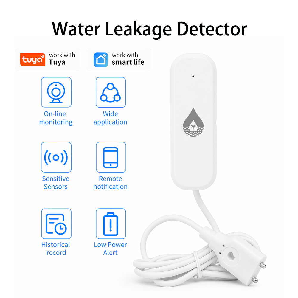 Smart Home Blog - Capteur d'alarme de fuite d'eau WiFi/Zigbee