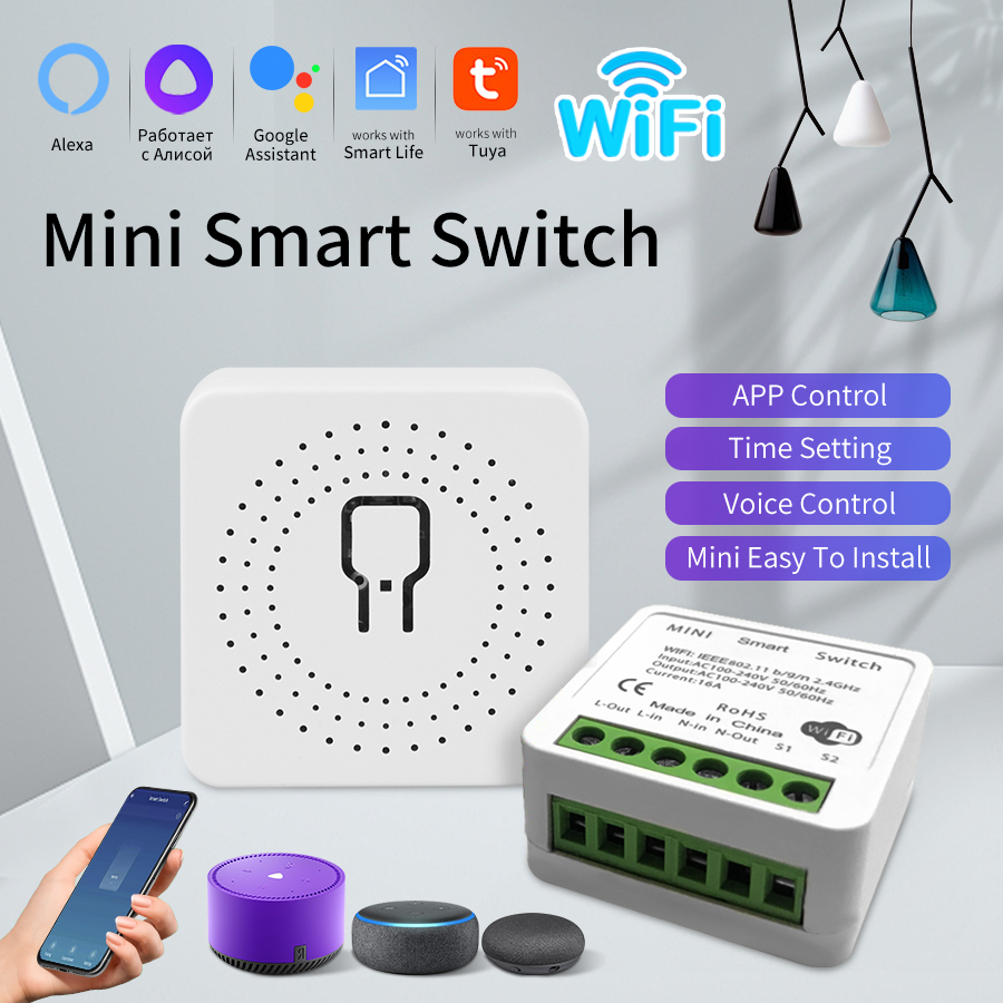 Smart Home Google - Interrupteur intelligent WiFi Tuya 16A 20A