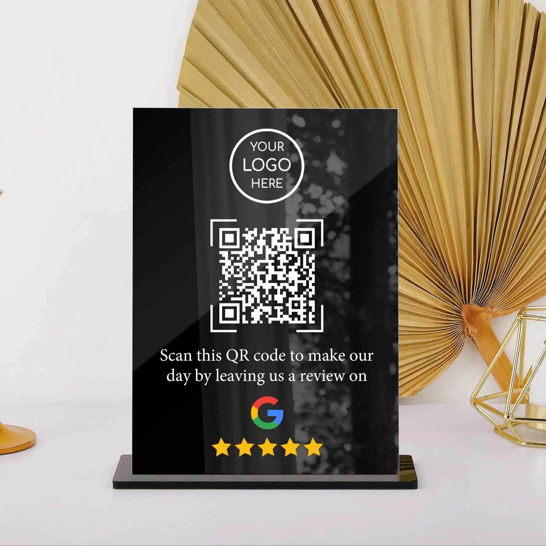 Airbnb Smart Home - Support acrylique personnalisé avec Code QR,