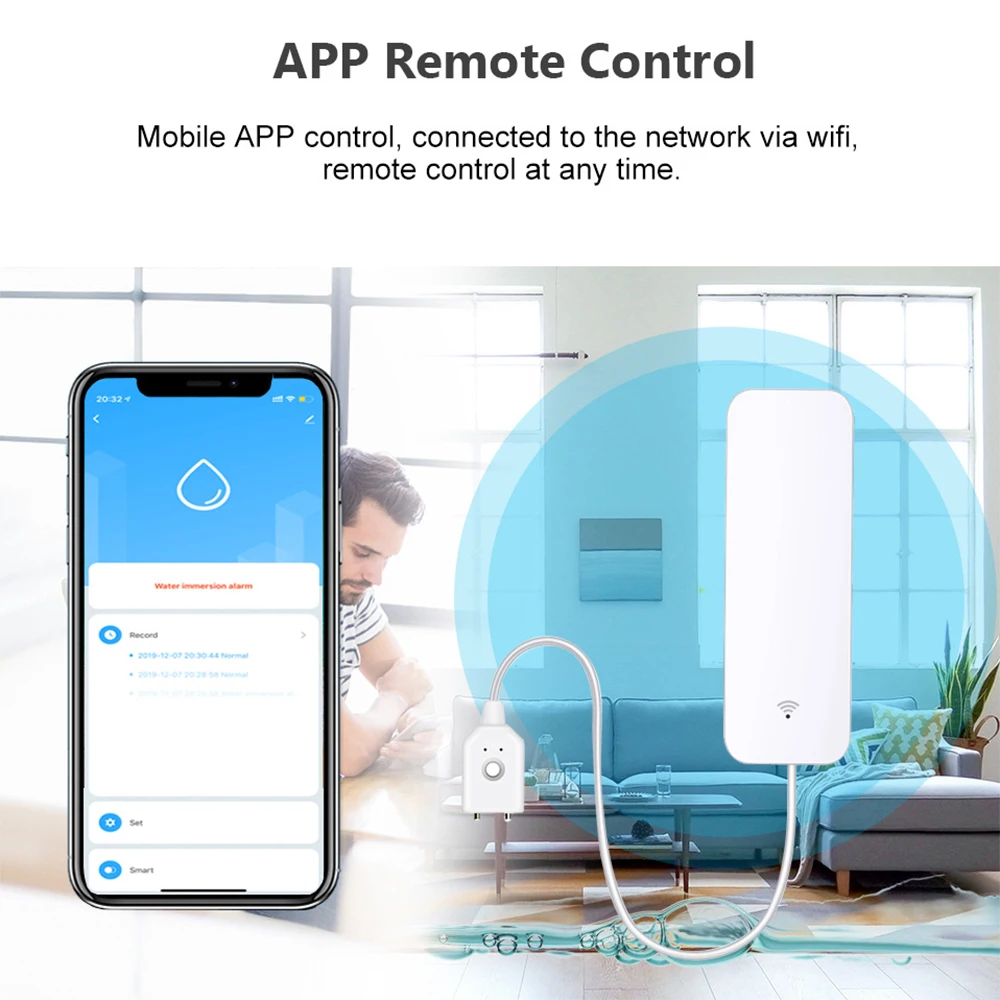 Tuya WiFi Zigbee capteur d'eau - Smart Home Blog avis et prix